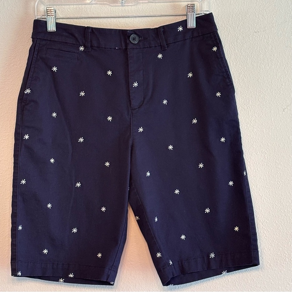 EUC Croft&Barrow Navy Blue Women's Shorts with White Star Pattern